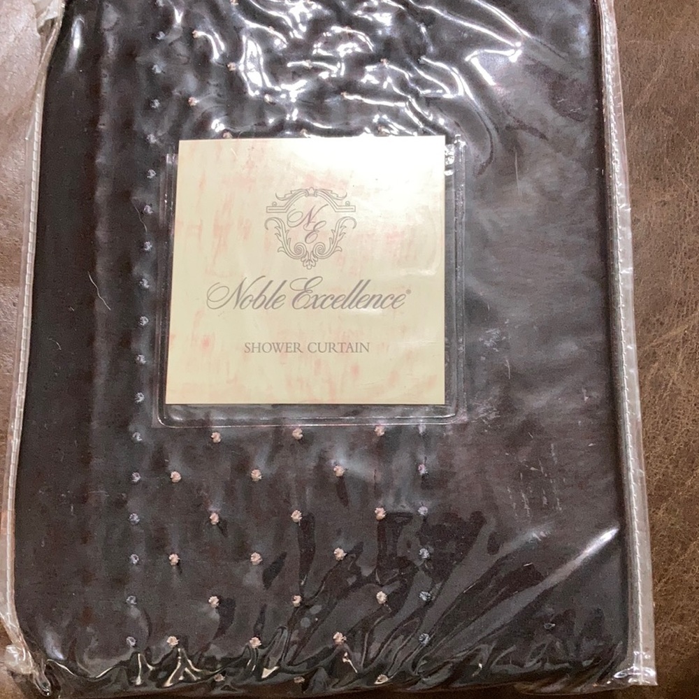 Noble excellence shower curtain in black